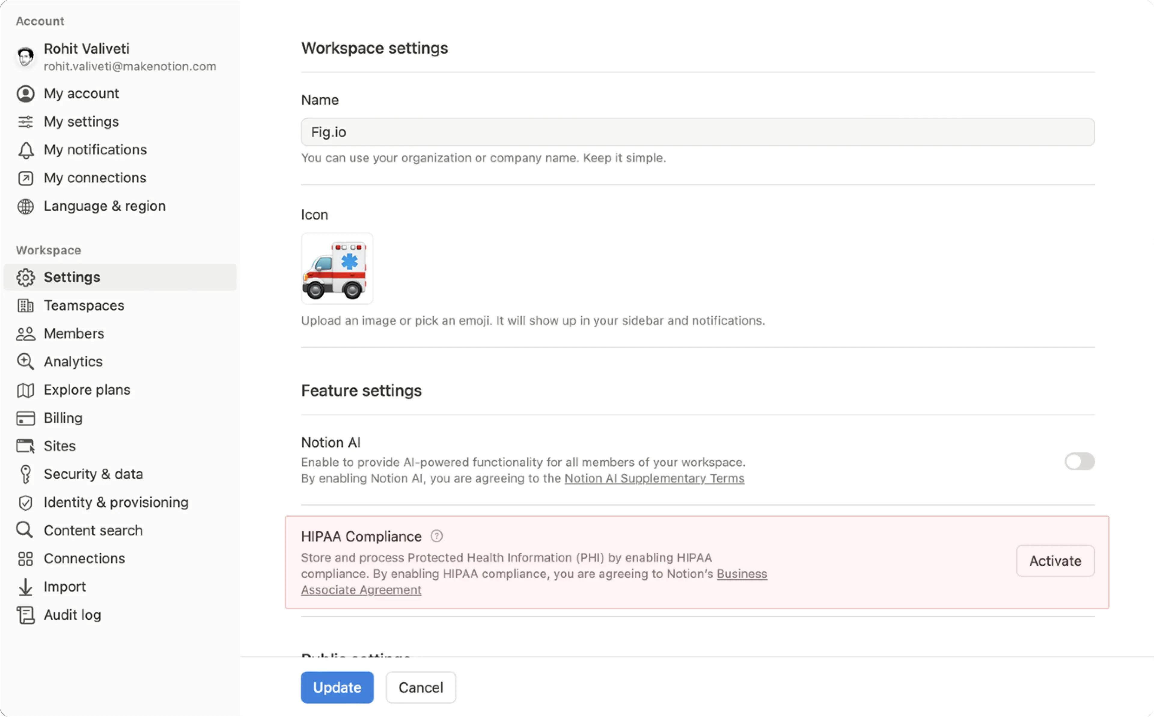 hc: enable hipaa compliance
