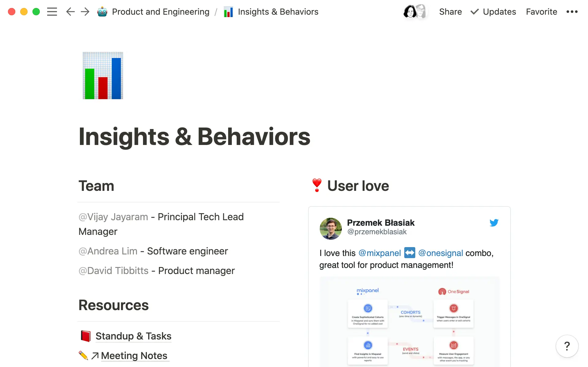 Anyone can learn about Vijay's team and their current priorities.