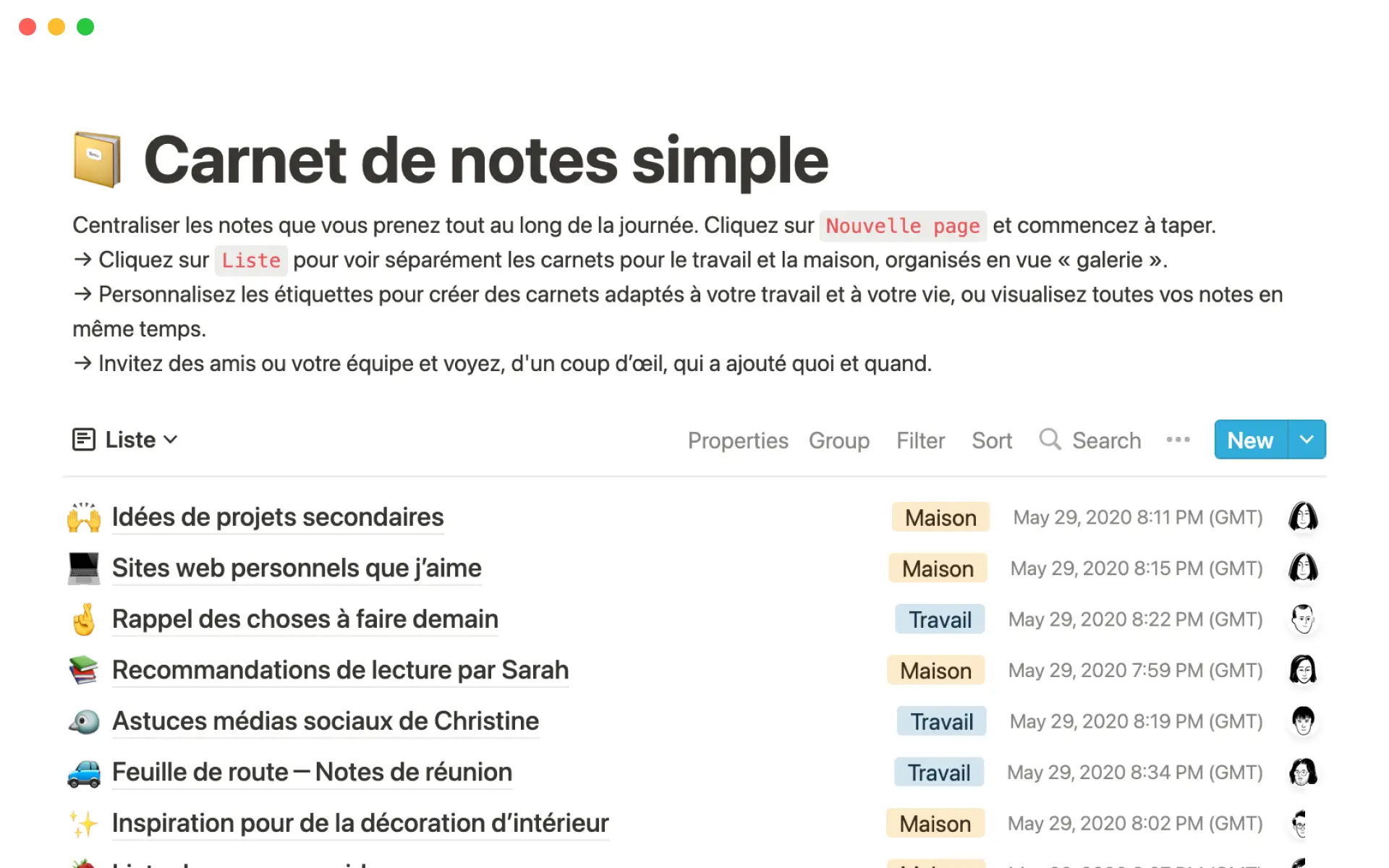 Capture d’écran de la collection Top 10 Notes & Knowledge Templates in Notion par Notion